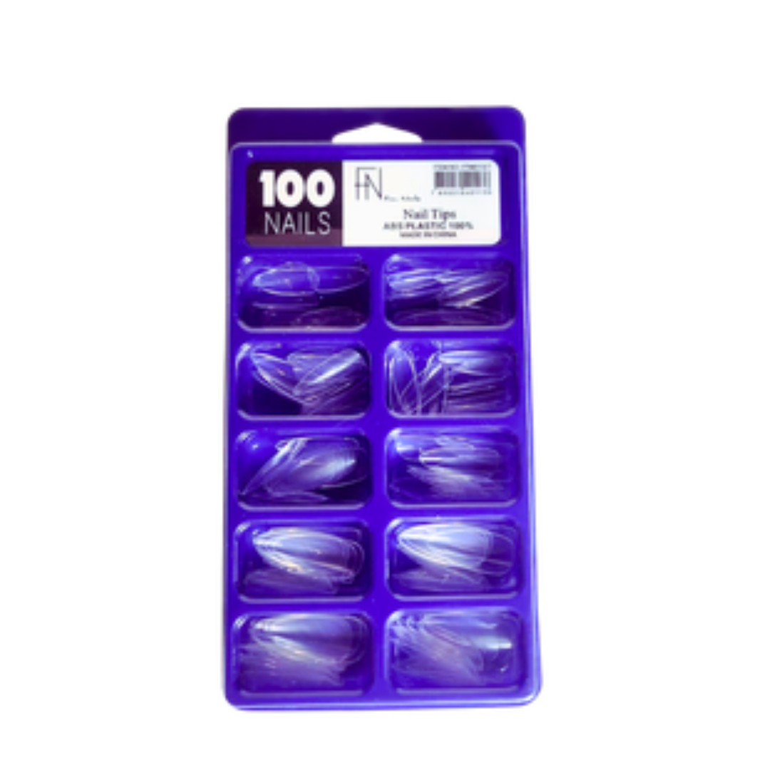 POSTIÇA AMENDOADA TRANSPARENTE KIT 100UN - LU 2113