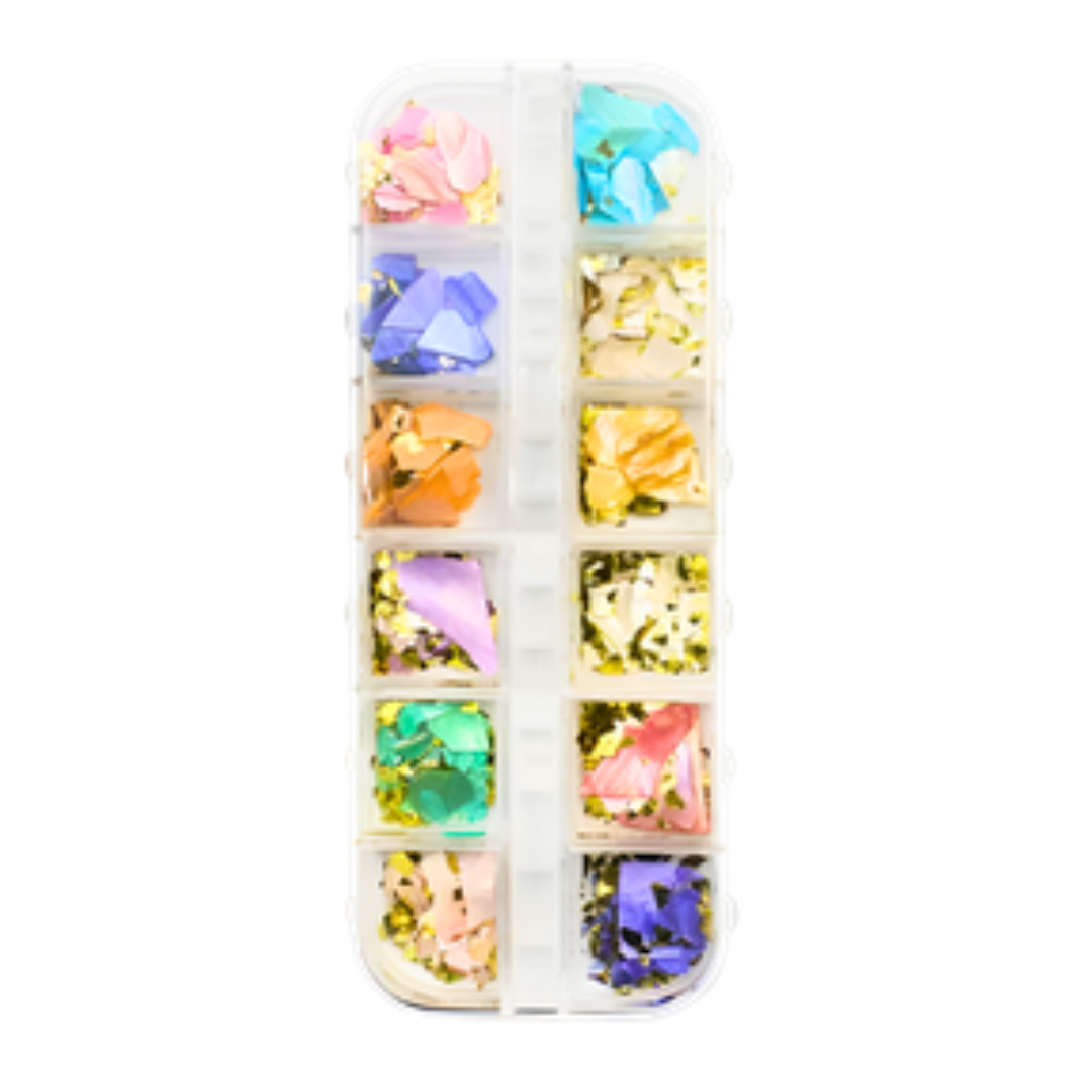 KIT 12 DECORAÇÕES MADRE PÉROLA - LU 2117