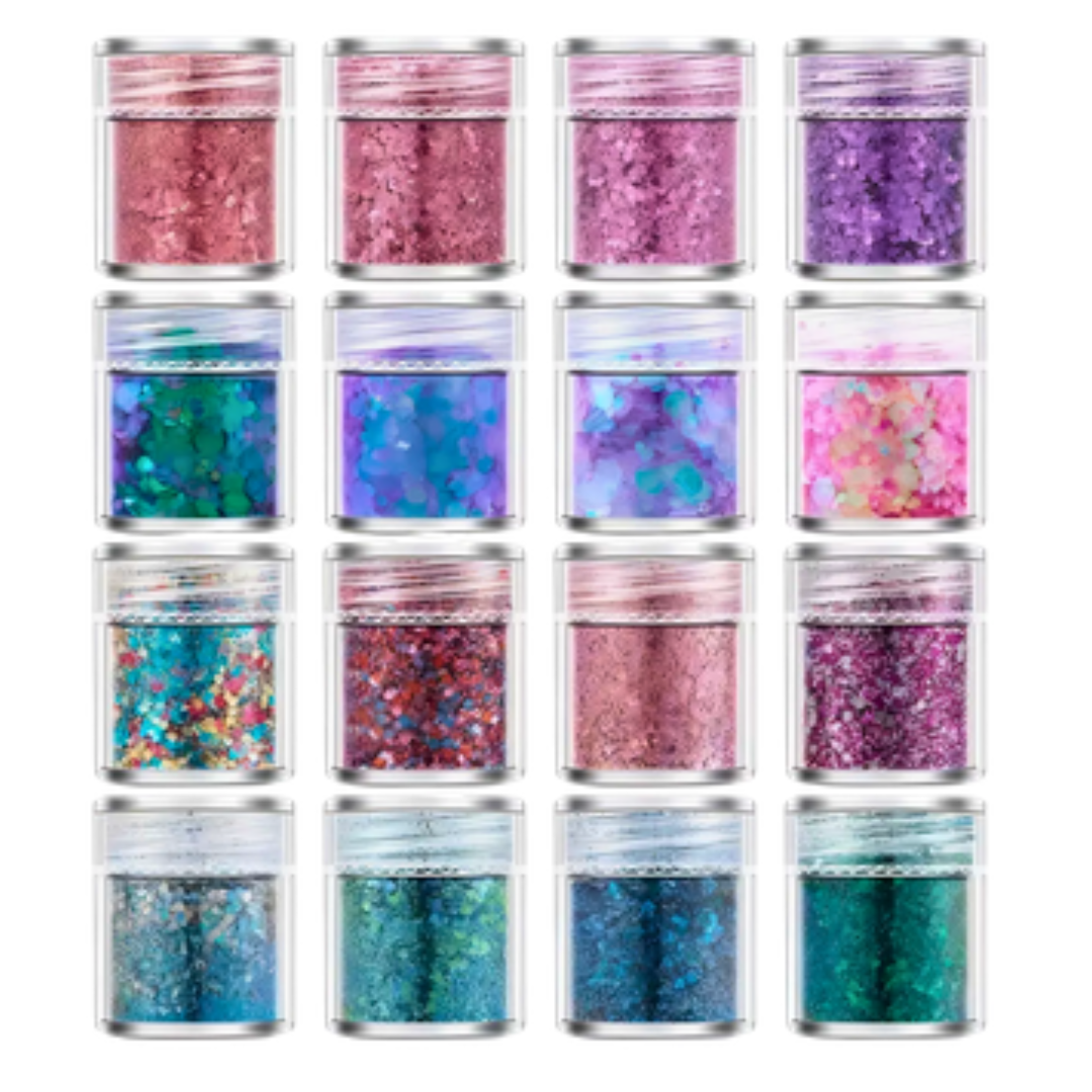 BOX GLITTER PARA UNHAS KIT 12 UN - LU 2118