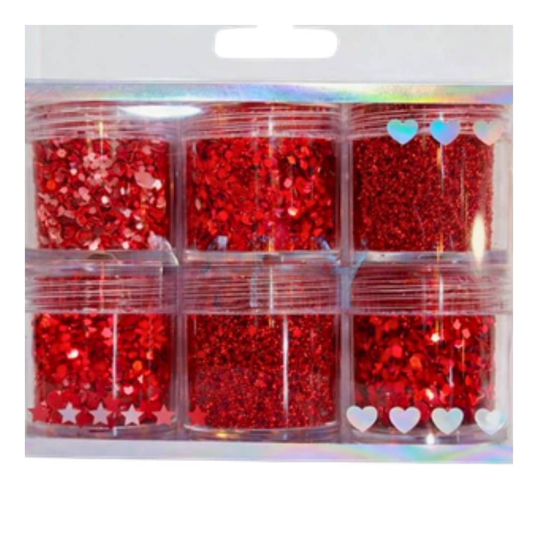 KIT DECORAÇÕES CORAÇÃO 6UN - LU 18105