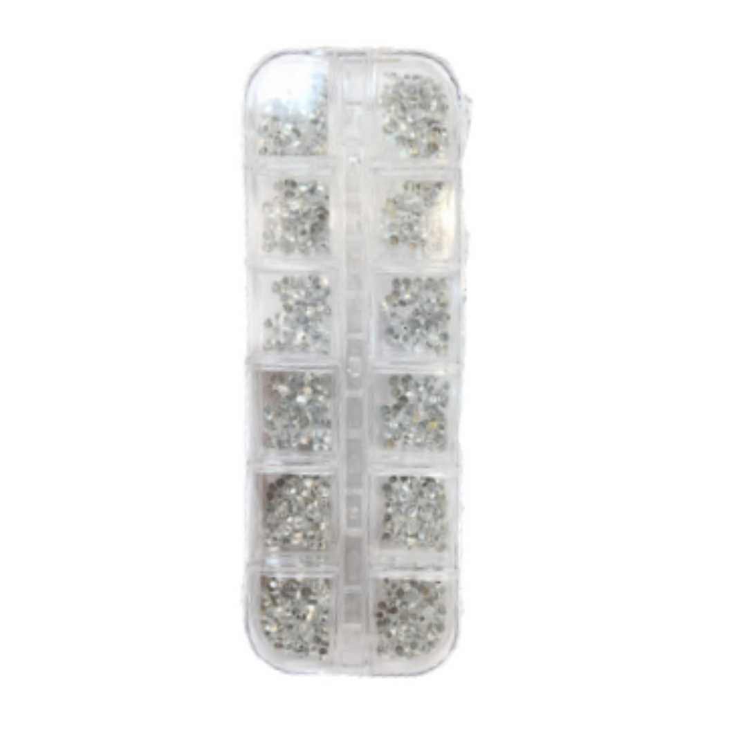 KIT 12 STRASS BRILHO PRATA - LU 25870