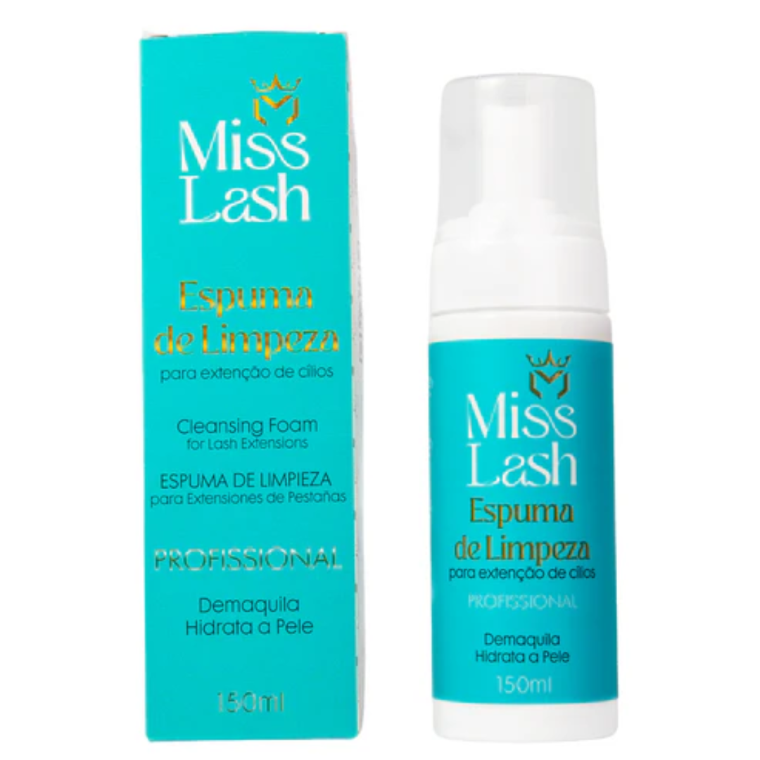 Espuma de limpeza profissional 150ml - miss lash - ML1002