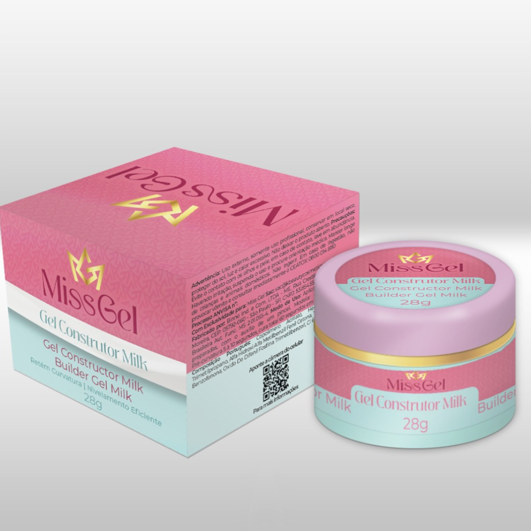 Gel Construtor Milk 28g - Miss Gel - MG1001