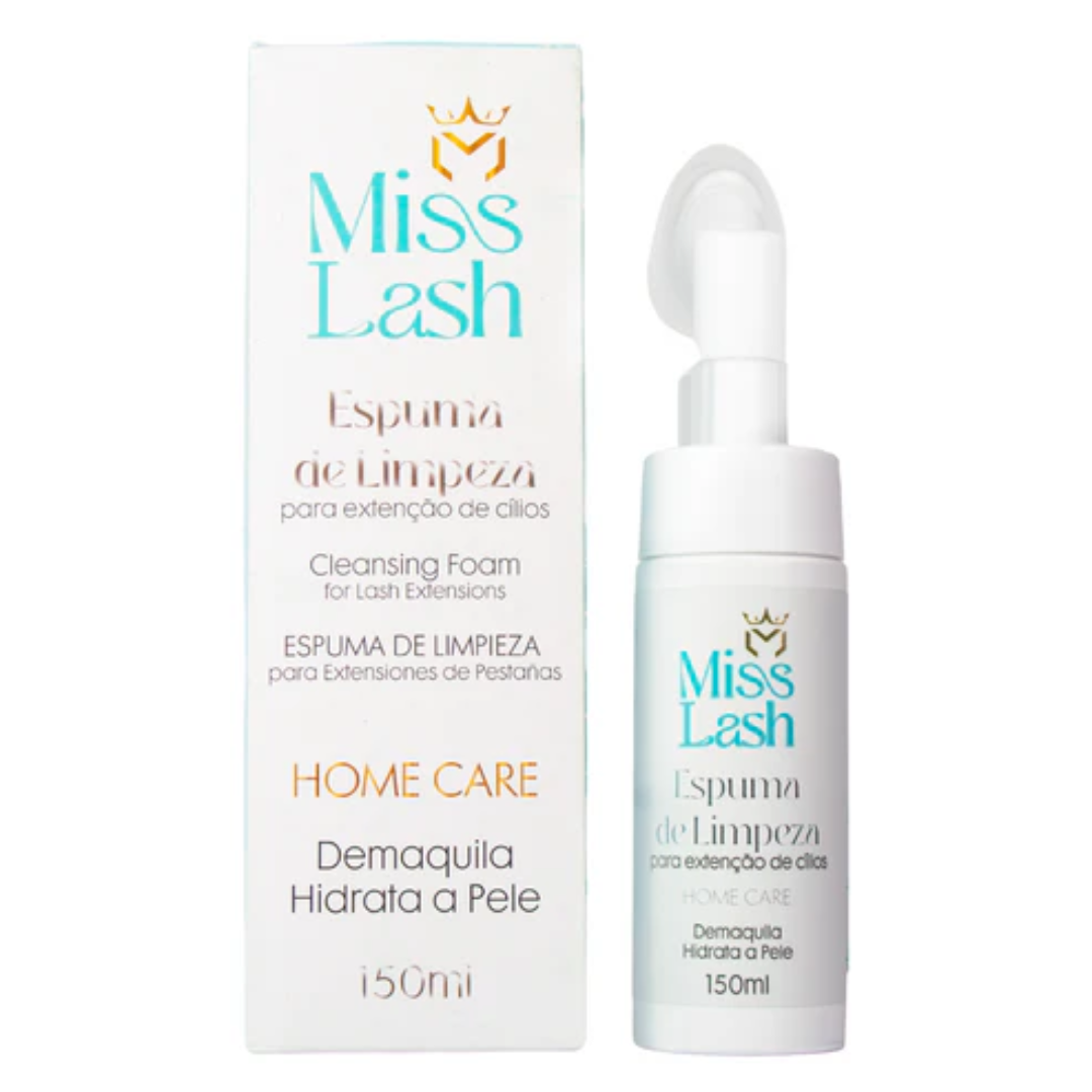 Espuma de limpeza home care 150ml - miss lash
