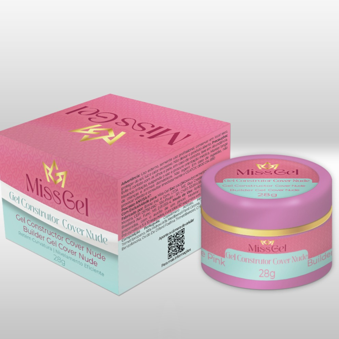Gel Construtor Nude 28g - Miss Gel - MG1003